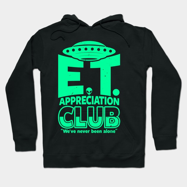 Alien E.T. UFO Believer Club Hoodie by BoggsNicolas